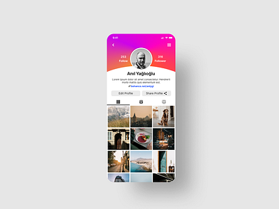 #UIX101 Daily Ui Challenge #006 Instagram Profile dailyui figma instagram profile profile ui uix101