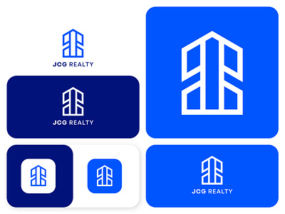 JCG Realty branding flat geometric graphic design logo minimal modern