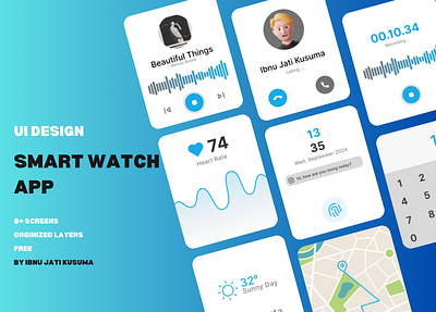 Smart Watch UI figma graphic design illustration mobile app product design smart watch smart watch app ui ui design