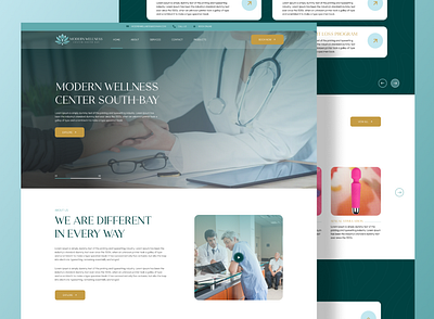 Modern Wellness Center Ui-Ux Landing Page Design figma figma design homepage design landing page ui ui design ui homepage ui trend ui ux ui web design web design website website design