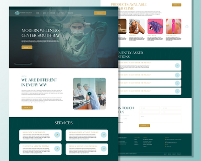 Modern Wellness Center Ui-Ux Landing Page Design creativedesign figma figma design homepage design landing page medical website modren ui design ui ui design ui homepage ui trend ui ux ui web design uidesign userinterface uxdesign web design website website design