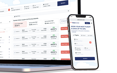Tranomi - Mobile & Web Responsive Design booking search mobile website responsive design ui ui design