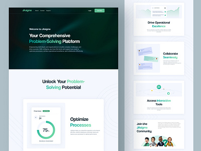 Problem Solving Platform design dribbble figma landing page minimalist mockups modern problem problem solving product design prototype responsive design solution ui design ui ux ux design visual design web design website wireframes