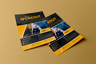 Fitness Flyer Design Template branding business design exercise fitness fitness flyer fitness poster flyer flyer design flyer template graphic designer gym gym flyer gymnasium marketing print promotion template vector workout