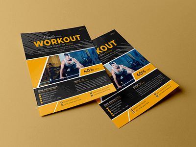 Fitness Flyer Design Template branding business design exercise fitness fitness flyer fitness poster flyer flyer design flyer template graphic designer gym gym flyer gymnasium marketing print promotion template vector workout