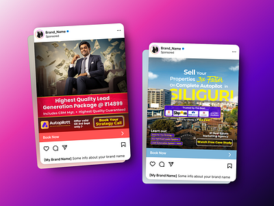 Real Estate Service Social Media Ads Creatives ads creatives graphic design real estate ads creatives real estate creatives realestate creatives social media posts