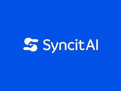 Syncit AI logo design ai ai logo artificial intelligence artificial intelligence branding blockchain blue branding crypto logo logo design s logo s star logo saas logo software logo star star logo startup logo tech logo technology logo web3