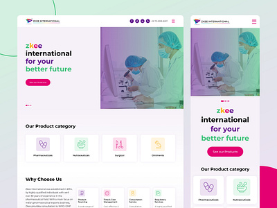 Healthcare Pharma Company Website healthcare website pharma ui ui design ux design website