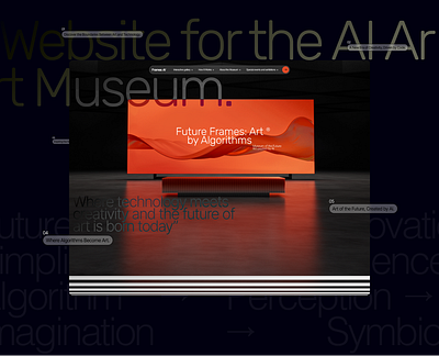 Website for the AI Art Museum branding design illustration lending page ui uiux web web design