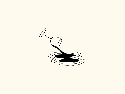 Don't Cry Over Spilled Wine art direction branding design glass of wine graphic design illustration spill vector water wine