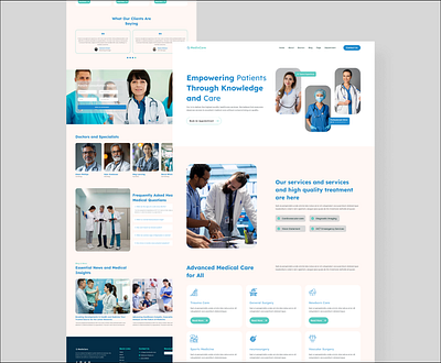 Hospital Landing Page 3d animation branding figma graphic design logo motion graphics ui ux