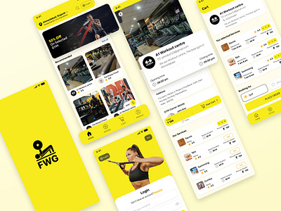 FWG 💪 GYM mobile application gym mobile application mobile ui design ui design ux design