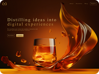 Hennessy Design Hero (old) branding design graphic design hero section logo