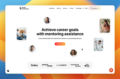 Mentoring Program website animation mentor ui web web design webflow