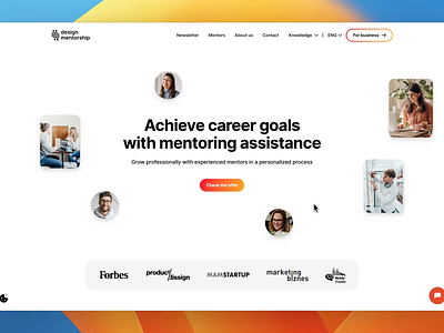 Mentoring Program website animation mentor ui web web design webflow