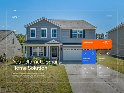 Smart Home Landing Page app branding design landing logo smart smarthome typography ui