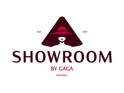 Showroom Logo boutique logo brand identity branding fashion logo graphic design hat logo logo logomark logotype spotlight logo woman logo