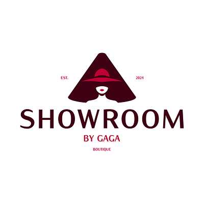 Showroom Logo boutique logo brand identity branding fashion logo graphic design hat logo logo logomark logotype spotlight logo woman logo