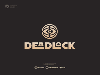 My take on the Deadlock logo art deco deadlock deadlock logo design eye game design game logo lettering logomark moba reimagined remake retro shooter steam type typography valve video game vintage