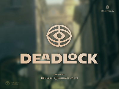 My take on the Deadlock logo art deco deadlock deadlock logo design eye game design game logo lettering logomark moba reimagined remake retro shooter steam type typography valve video game vintage