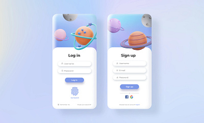 Login and Signup app UI design animation branding logo ui ui design ui ux design user interface ux design