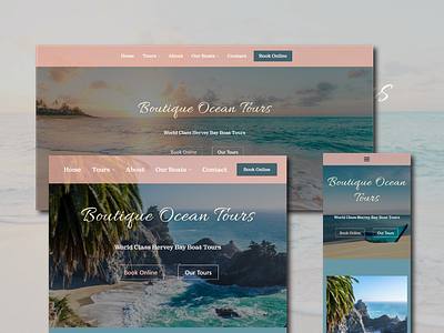 Ocean Tours design web design website