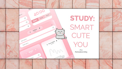 Pomodoro Kitty Enhanced advertisement branding graphic design pink ui