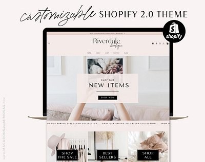 Shopify Theme - Blush Minimal blog templates ecommerce website minimal website template neutral website online store shopify banners shopify design shopify theme small business website website template