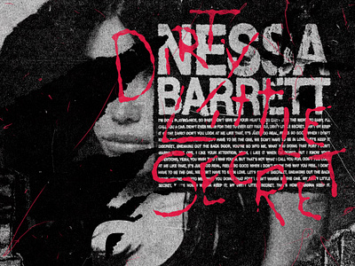 Nessa Barrett - Dirty Little Secret album art album cover collage cover cover art digital art graphic design music music packaging photo editing photoshop texturing title card typography