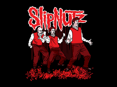 Slipnutz band illustration parody procreate screenprint shirt slipknot