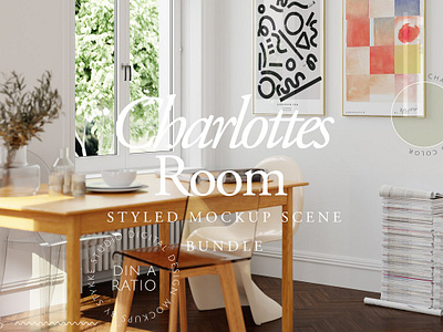 CHARLOTTES ROOM Frame Mockup Set interior mockup mockup photoshop mockup poster frame poster frame mockup postmodern retro interior stykke studio vintage room wallcolor