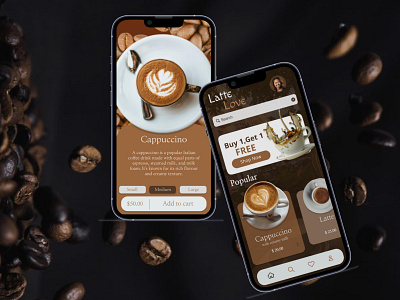 Coffee Shop Mobile App coffee coffee app design mobile app ui uiux