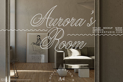 AURORAS ROOM Vintage Frame Mockup frame frame mockup frame mockup scene interior mockup modern poster postmodern print vintage