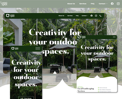 Gardener Landscaper Website Design branding design web design website wordpress