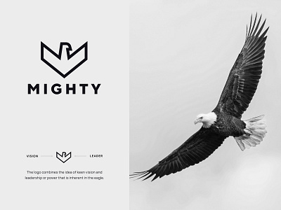 Mighty Tactical logo and branding brand identity branding eagle gear handgun hunting logo design logotype mark mighty optical scope outdoor red dot rifle shooting tactical typography visual identity