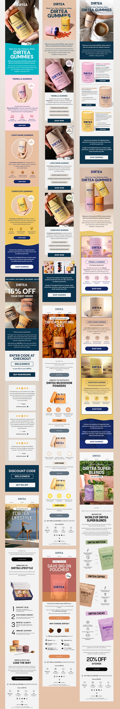 Email Designs for Gummies Brand newsletter