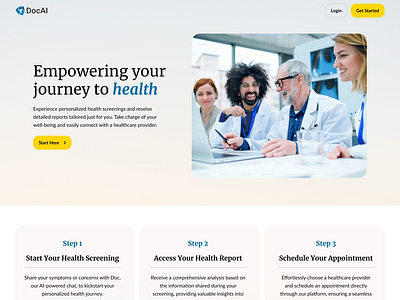 Healthcare Landing Page doctor app find a doctor healthcare healthcareai schedule appointment