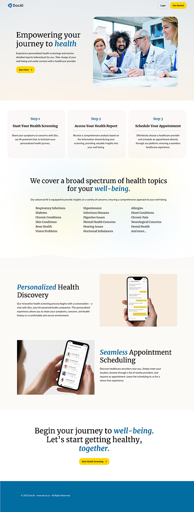 Healthcare Landing Page doctor app find a doctor healthcare healthcareai schedule appointment