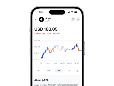 Stock Details app design mobile ui ux