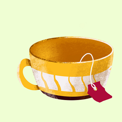 Cup of tea design graphic design illustration