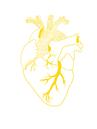 Yellow Heart design graphic design illustration