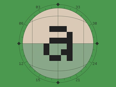 Attitude indicator diagram font letter pixel space type typography