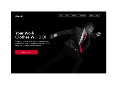 WorkFit Website Design graphic design product design ui ux