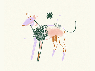 Doodle Dog abstract art abstract illustration animal illustration digital illustration dog dog art dog artist dog illustration dog illustrator doodle freelance illustrator open for work stylized illustration