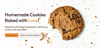 Baking business home page hero branding graphic design landing page small business ui ux website design