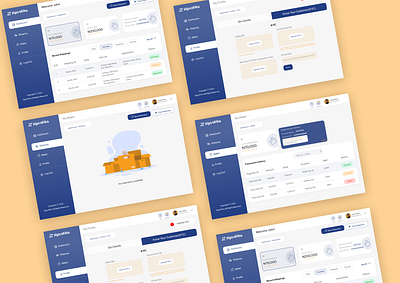 Ziga Africa - A logistics Web App dashboard logistics ui ux web app