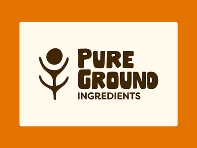 Pure Ground Ingredients Logo branding graphic design ingredients logo design natural nevada organic