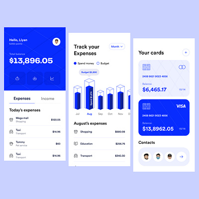 O-Kash Wallet || Finance Management Mobile App Design banking app chart clean ui crypto app defi app design figma design finance app interactive design minimal app design mobile mobile design onboarding prototype ui ui design uiux wireframing