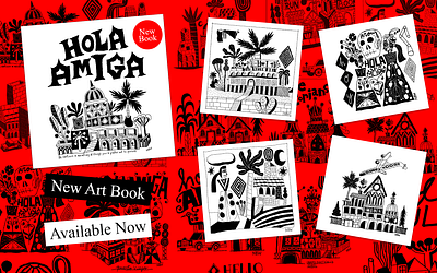 "Hola Amiga" by Nate Williams animation book handdrawn illustration lettering nate williams