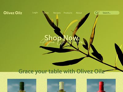 Olivez Oilz Web Page branding colors concept creative graphic design green illustrator landing page layout moon nature oil olive typography ui ux visual identity web web page website